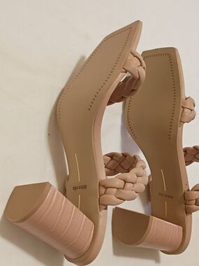 Dolce Vita Blush Braided Strap Block Heel Sandals